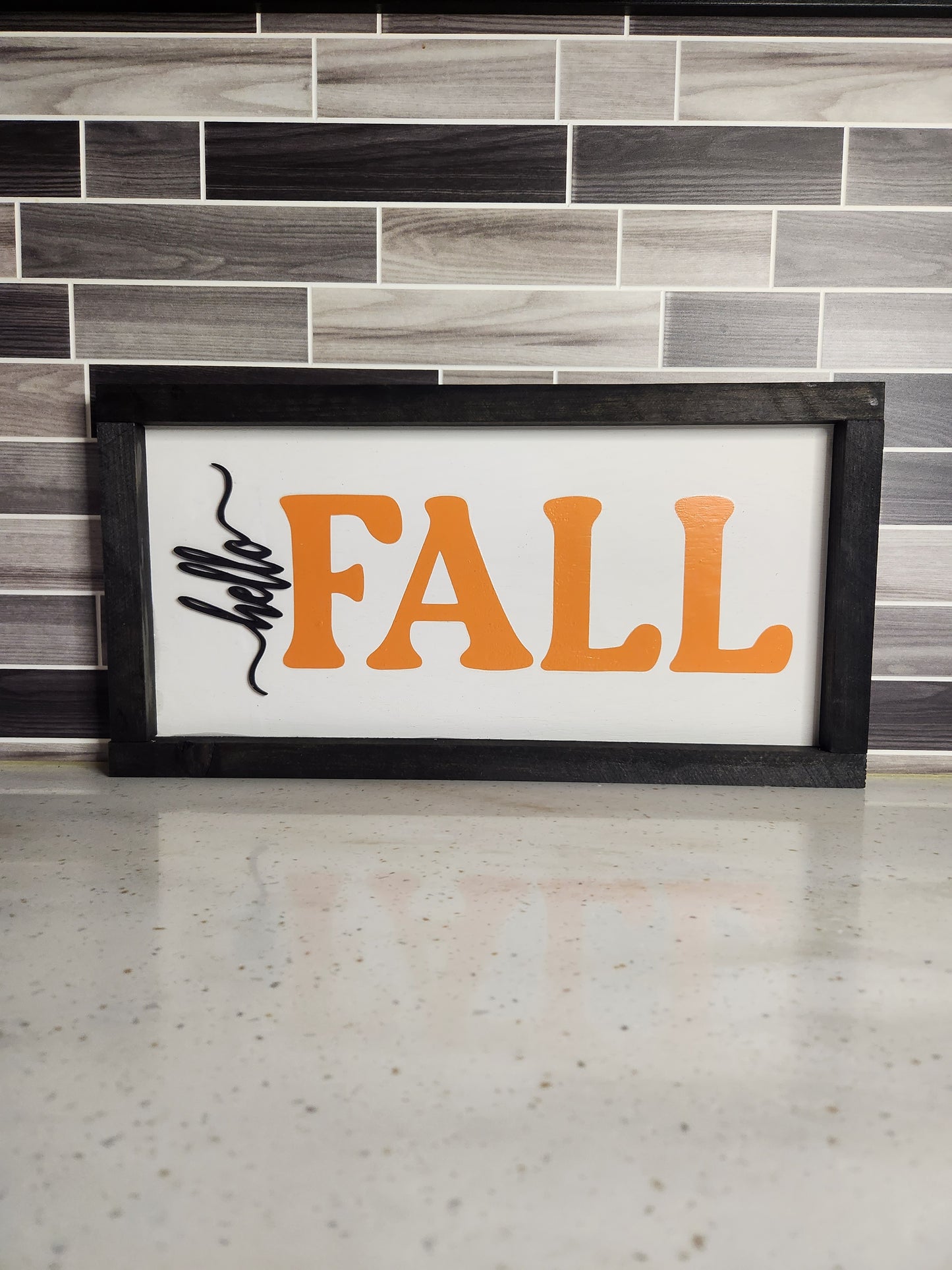 Warm Welcome to Autumn - "Hello Fall" Sign