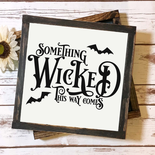 Something Wicked This Way Comes - Spooky 3D Halloween Home Decor - 12x12